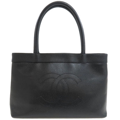 CHANEL COCO Mark GoldHardware Tote Bag Grained Calfskin Skin Ladies [Used]