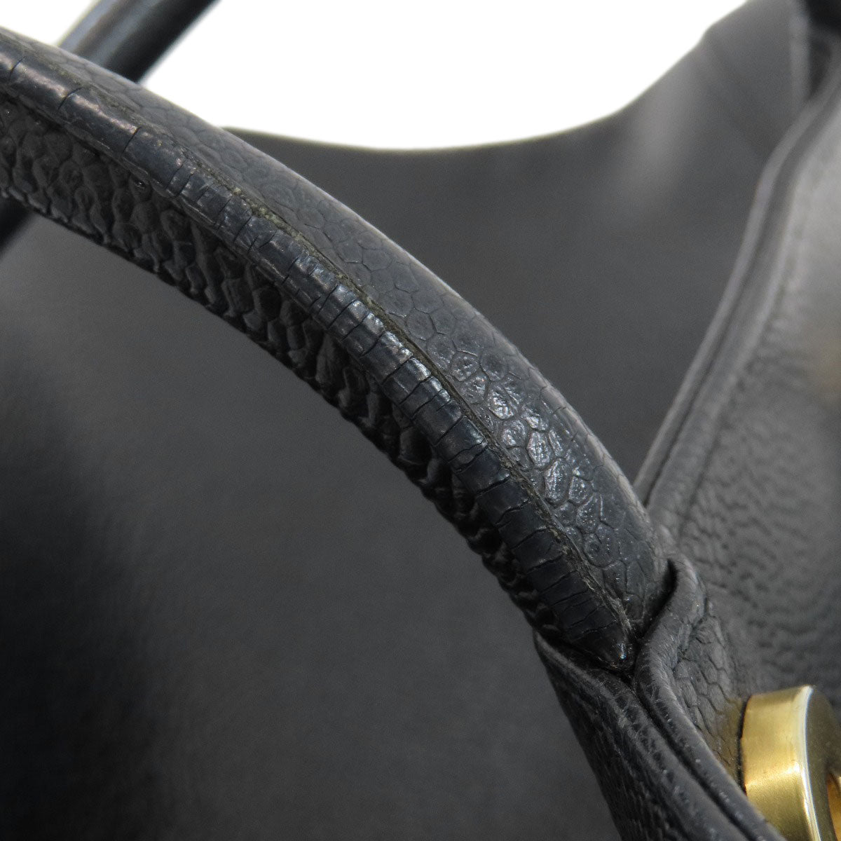 CHANEL COCO Mark GoldHardware Tote Bag Grained Calfskin Skin Ladies [Used]