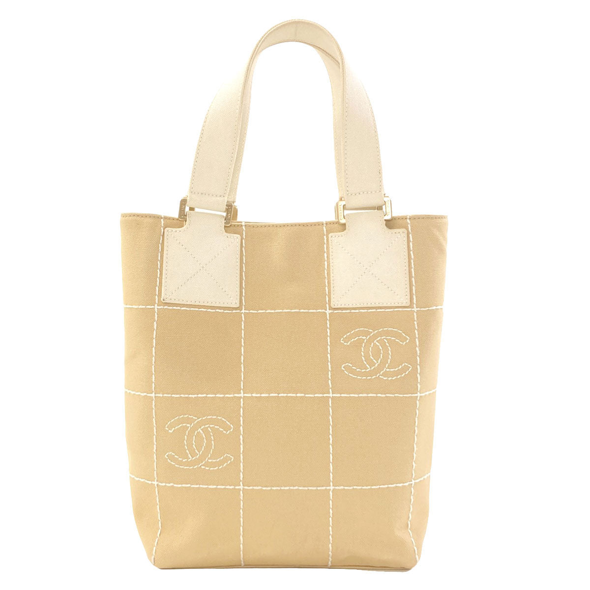 CHANEL Chocolate bar wild stitch Handbag Canvas Ladies [Used]