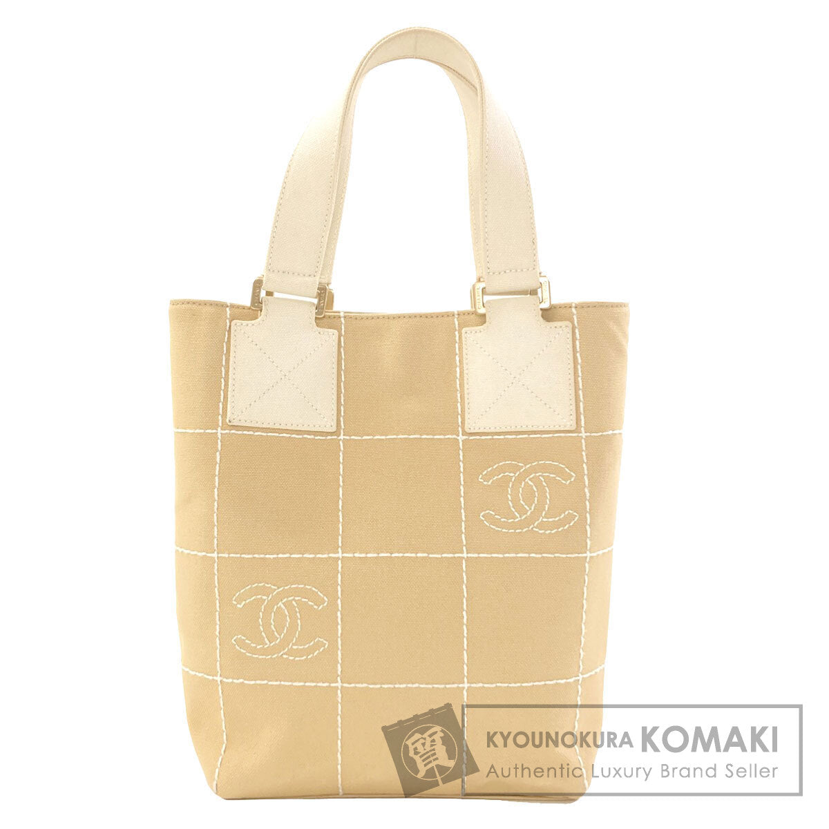 CHANEL Chocolate bar wild stitch Handbag Canvas Ladies [Used]