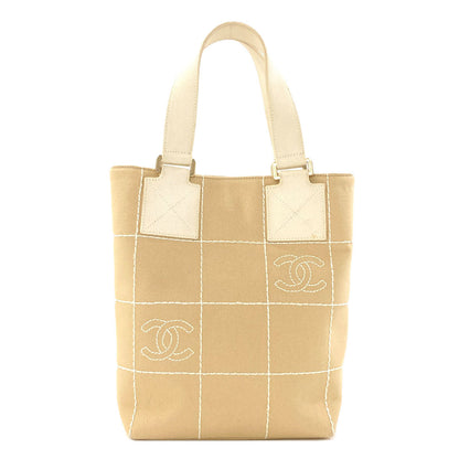 CHANEL Chocolate bar wild stitch Handbag Canvas Ladies [Used]