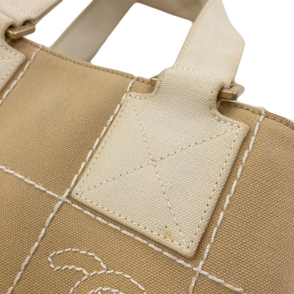 CHANEL Chocolate bar wild stitch Handbag Canvas Ladies [Used]
