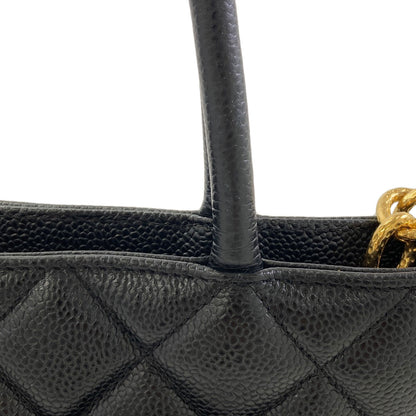 CHANEL Medallion GoldHardware Tote Bag Grained Calfskin Skin Ladies [Used]