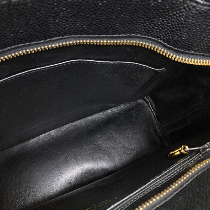 CHANEL Medallion GoldHardware Tote Bag Grained Calfskin Skin Ladies [Used]