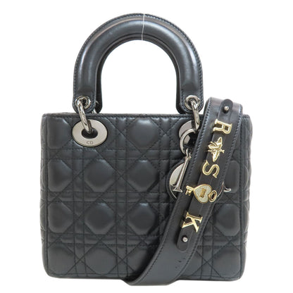 CHRISTIAN DIOR Lady Dior Canage 2WAY Handbag Lambskin Ladies [Used]
