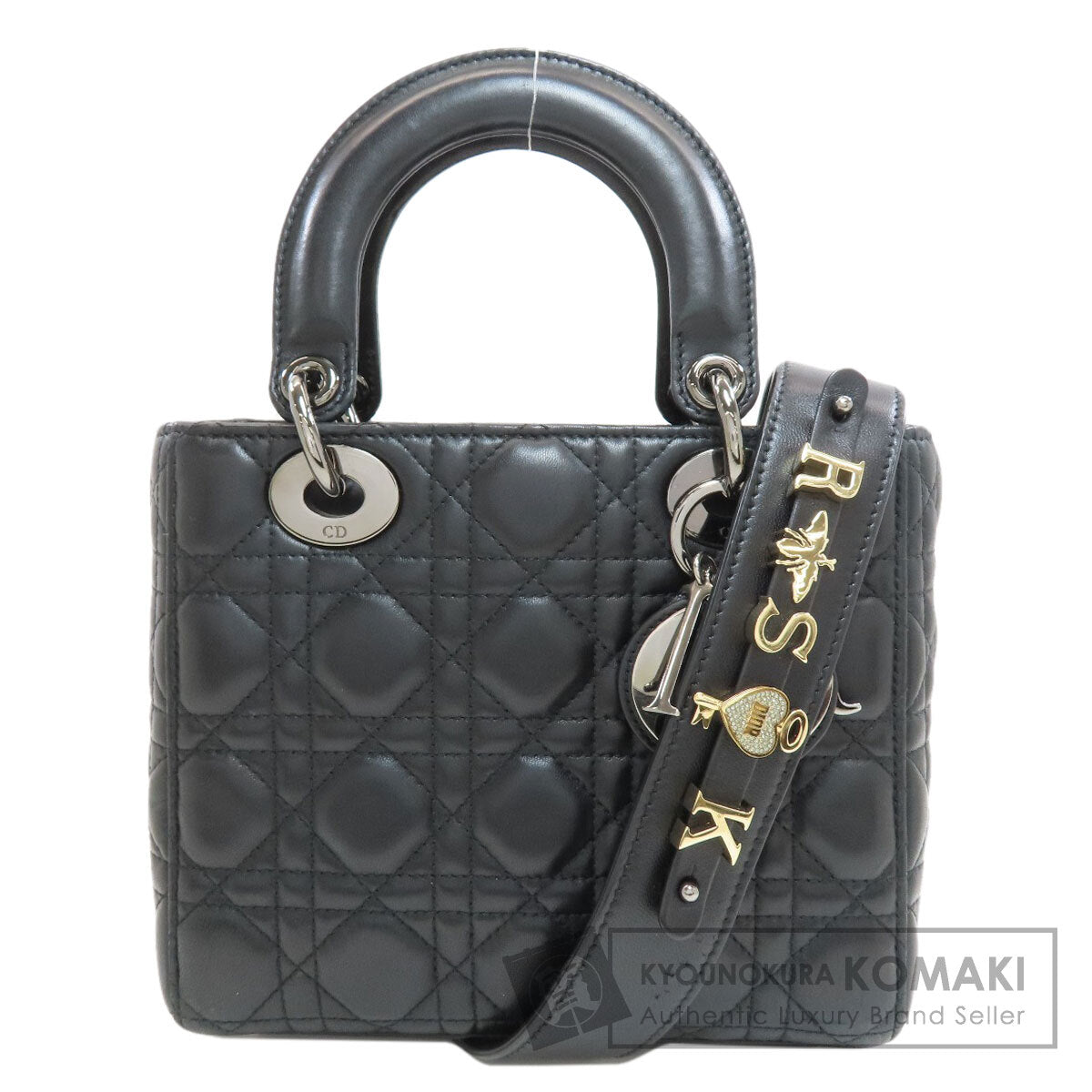 CHRISTIAN DIOR Lady Dior Canage 2WAY Handbag Lambskin Ladies [Used]