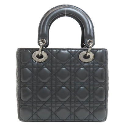 CHRISTIAN DIOR Lady Dior Canage 2WAY Handbag Lambskin Ladies [Used]