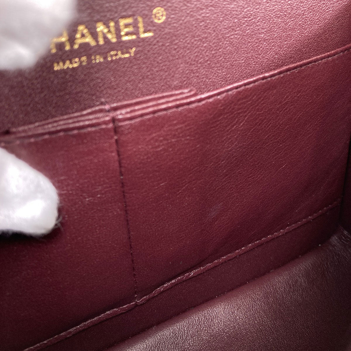 CHANEL Chain Shoulder Matelasse Double Flap Gold Hardware Shoulder Bag Grained Calfskin Skin Ladies [Used]
