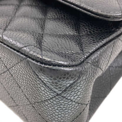 CHANEL Chain Shoulder Matelasse Double Flap Gold Hardware Shoulder Bag Grained Calfskin Skin Ladies [Used]