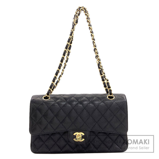 CHANEL Chain Shoulder Matelasse Double Flap Gold Hardware Shoulder Bag Grained Calfskin Skin Ladies [Used]