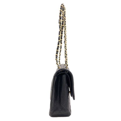 CHANEL Chain Shoulder Matelasse Double Flap Gold Hardware Shoulder Bag Grained Calfskin Skin Ladies [Used]