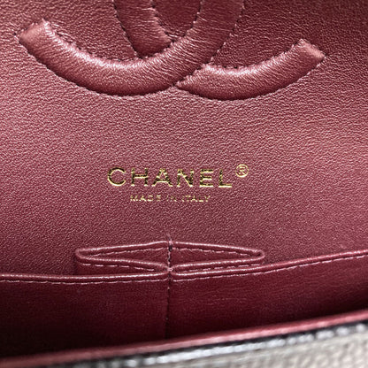 CHANEL Chain Shoulder Matelasse Double Flap Gold Hardware Shoulder Bag Grained Calfskin Skin Ladies [Used]