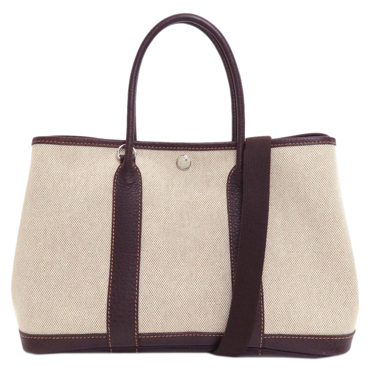 HERMES Garden Party TPM SilverHardware Handbag Tower ash Ladies [Used]