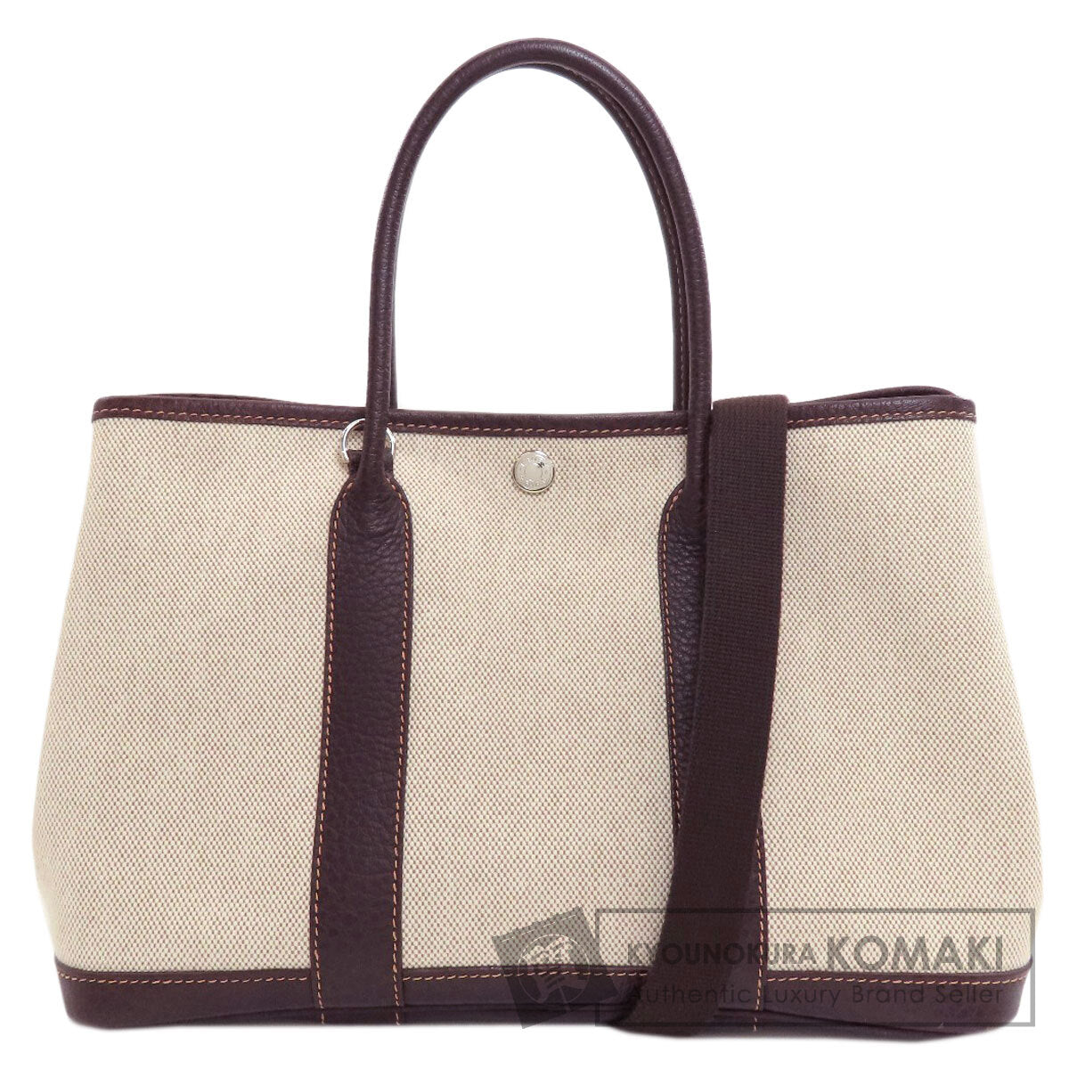 HERMES Garden Party TPM SilverHardware Handbag Tower ash Ladies [Used]