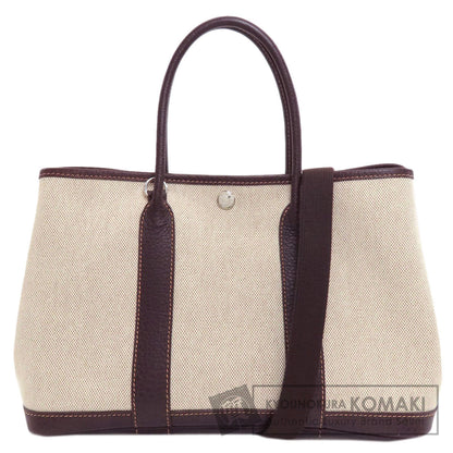 HERMES Garden Party TPM SilverHardware Handbag Tower ash Ladies [Used]