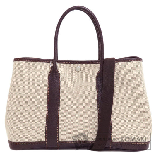 HERMES Garden Party TPM SilverHardware Handbag Tower ash Ladies [Used]