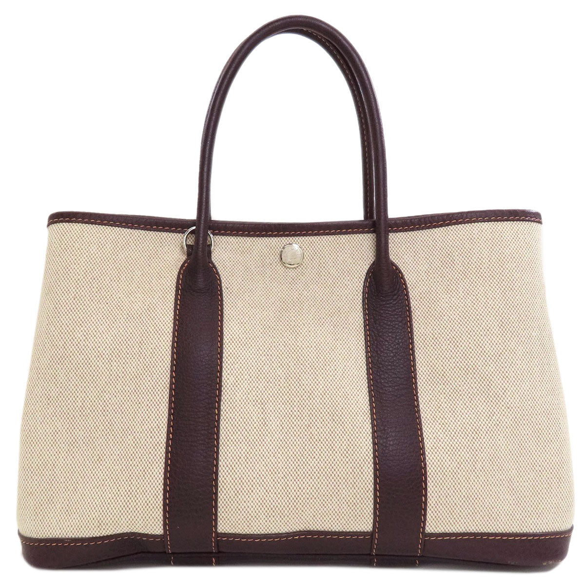 HERMES Garden Party TPM SilverHardware Handbag Tower ash Ladies [Used]