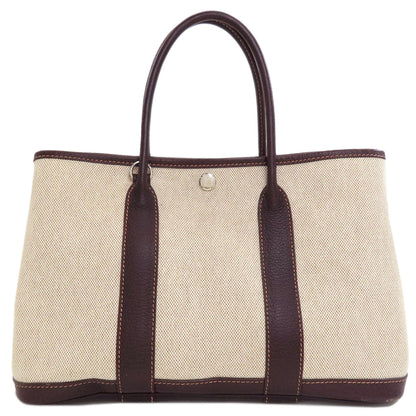 HERMES Garden Party TPM SilverHardware Handbag Tower ash Ladies [Used]