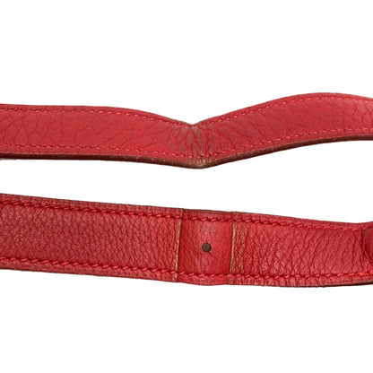 HERMES Market GM Rouge Gold Hardware Shoulder Bag Taurillon Clemence Ladies [Used]