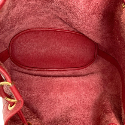 HERMES Market GM Rouge Gold Hardware Shoulder Bag Taurillon Clemence Ladies [Used]