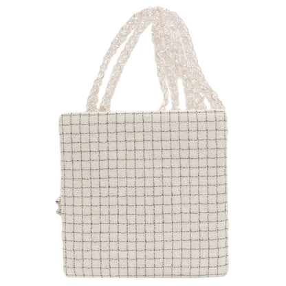 CHANEL Shopping bag with double handle shoulder strap Shoulder Bag Tweed Ladies [Used]