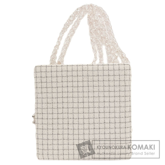 CHANEL Shopping bag with double handle shoulder strap Shoulder Bag Tweed Ladies [Used]