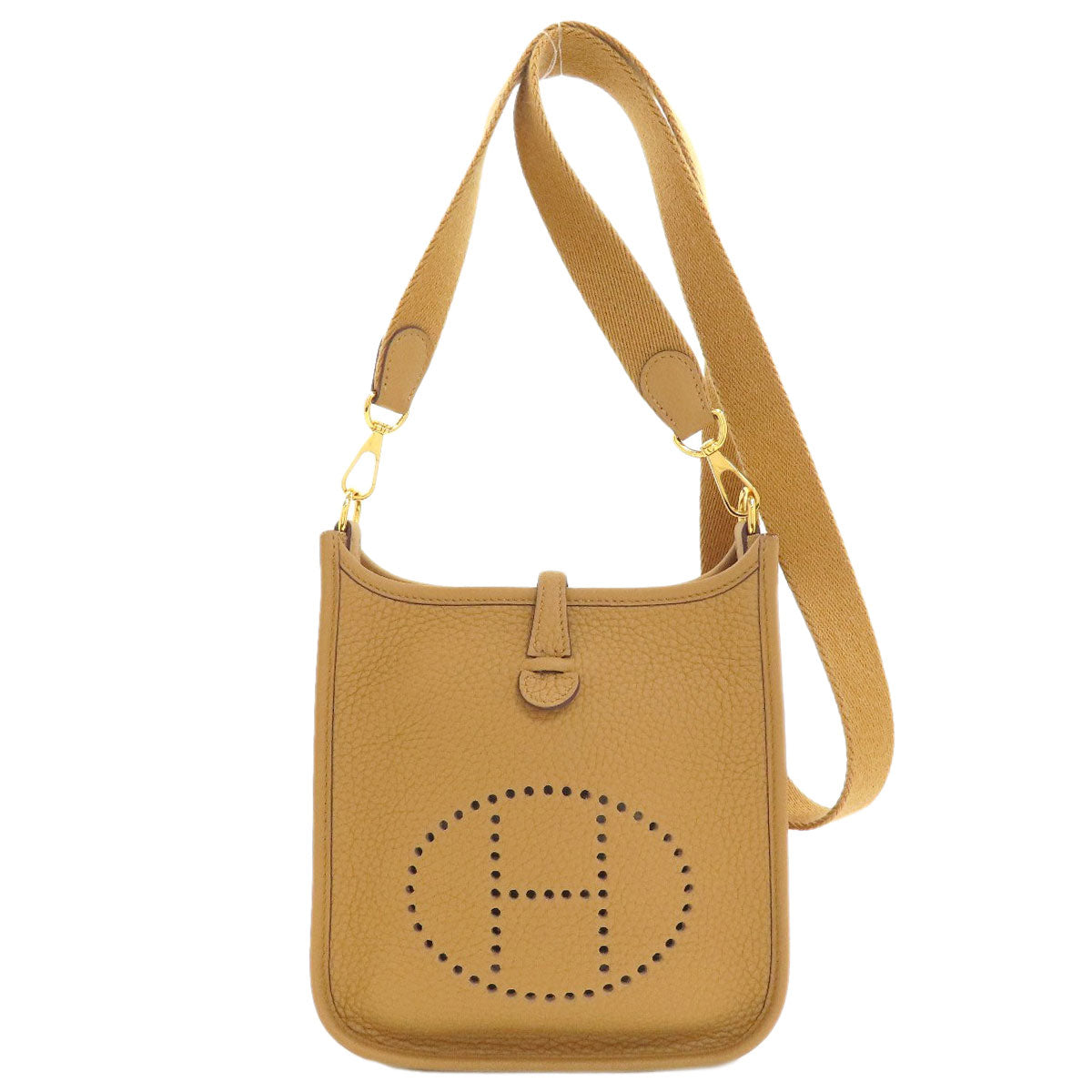 HERMES EvelyneTPM Chai GoldHardware Shoulder Bag Taurillon Clemence Ladies [Used]
