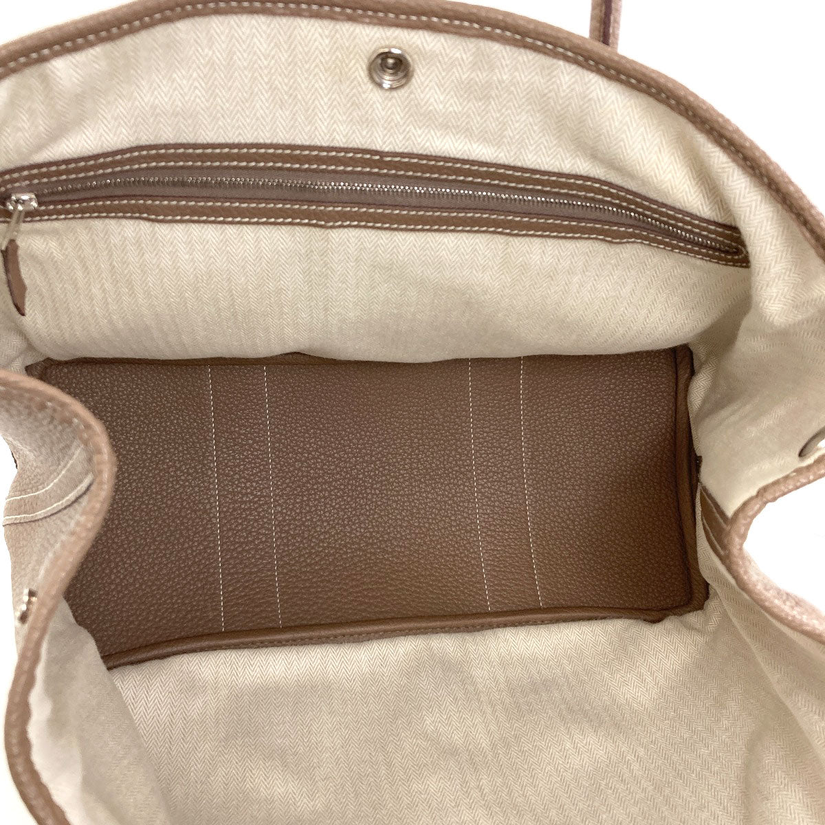 HERMES Garden Party PM Etoupe SilverHardware Tote Bag Negonda Ladies [Used]
