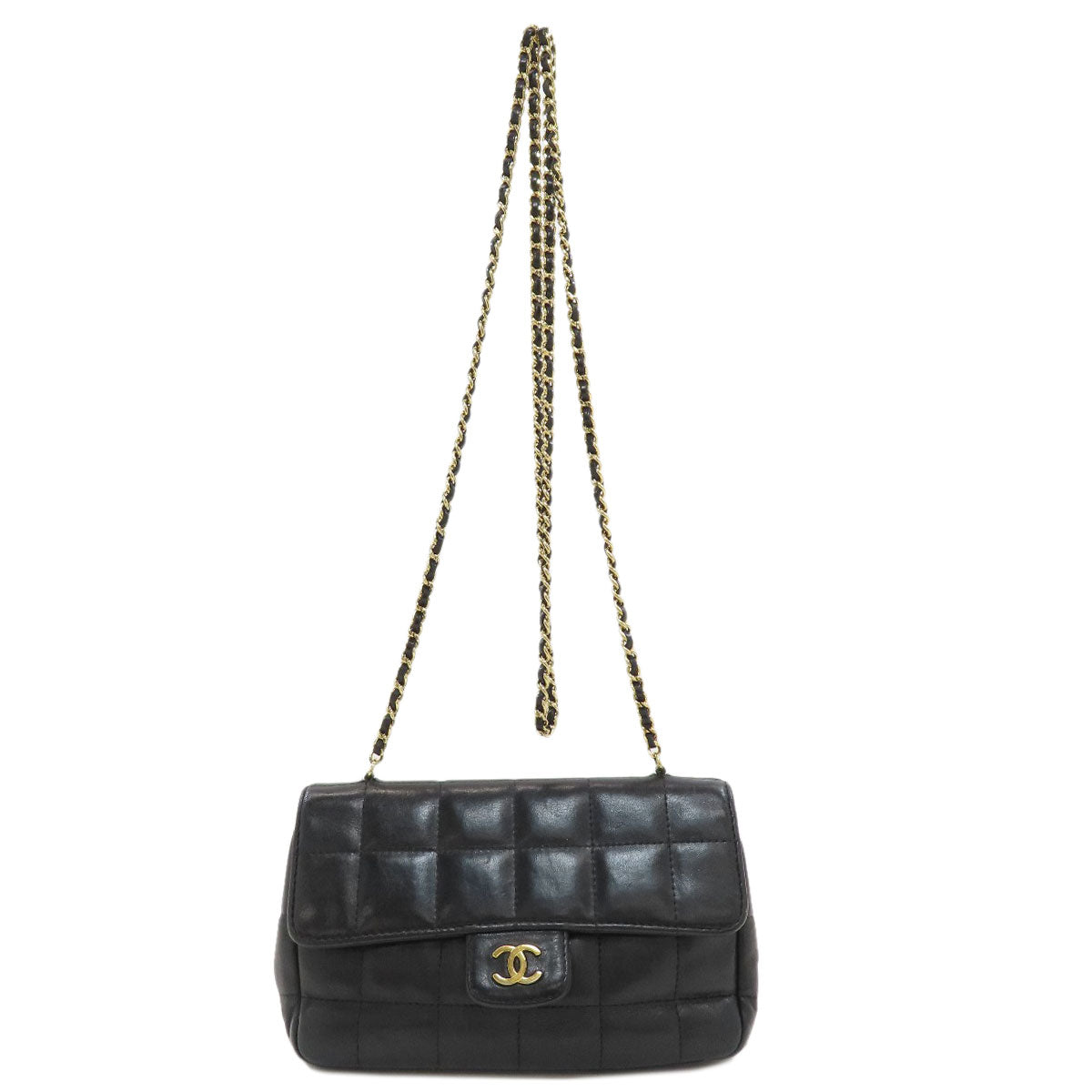CHANEL Chocolate bar Chain Shoulder Gold Hardware Shoulder Bag Lambskin Ladies [Used]
