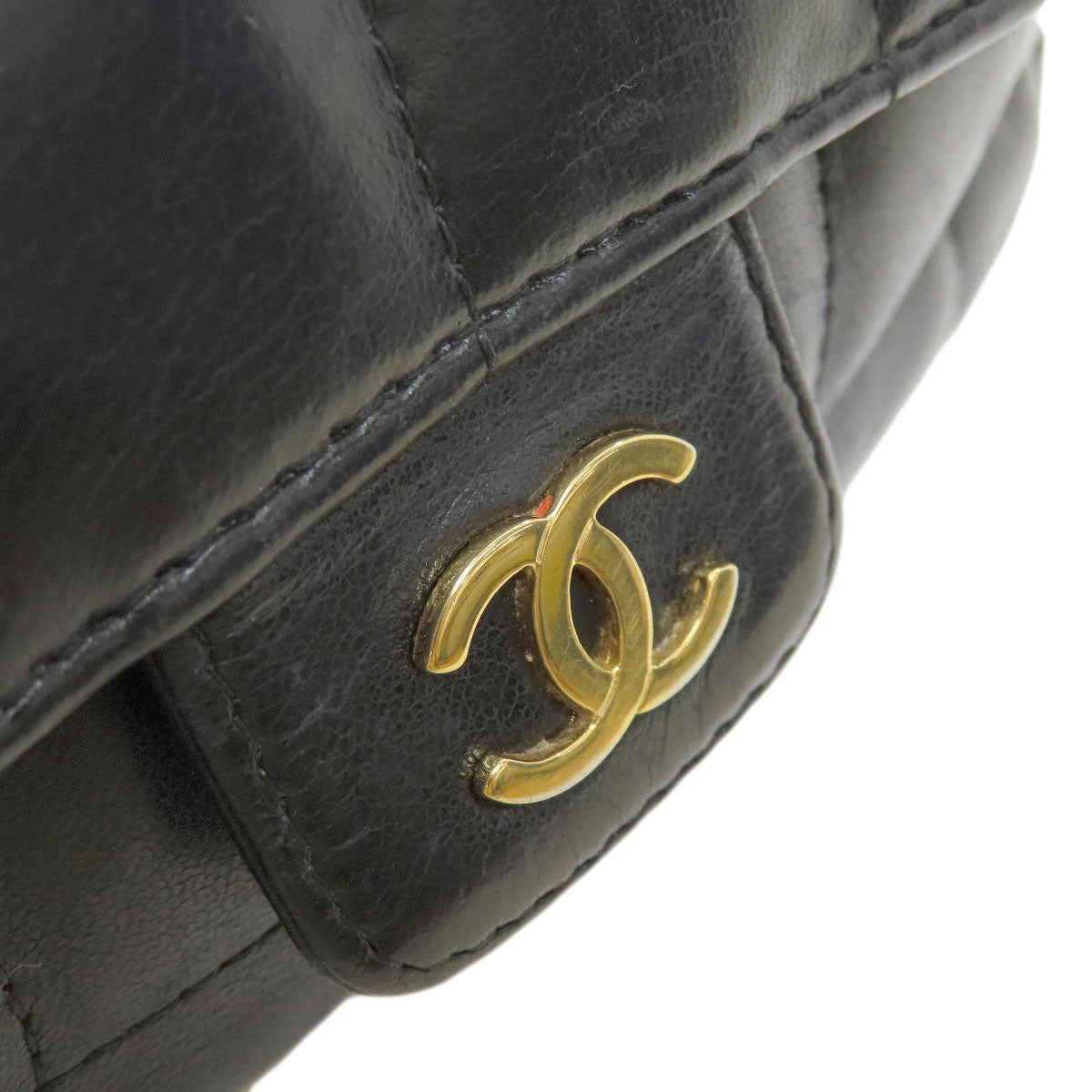 CHANEL Chocolate bar Chain Shoulder Gold Hardware Shoulder Bag Lambskin Ladies [Used]