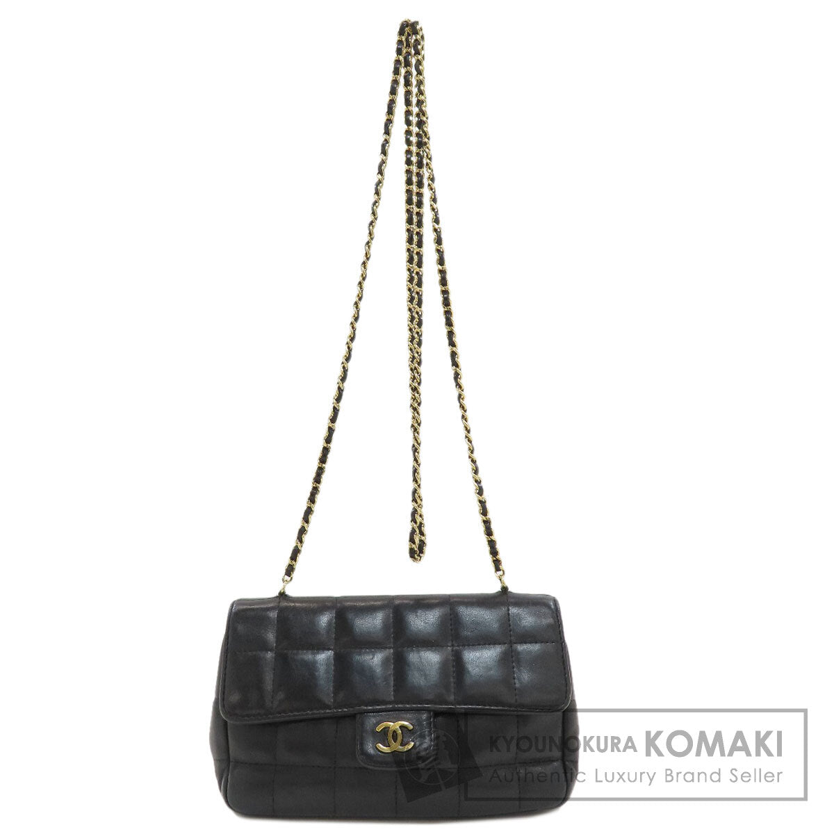 CHANEL Chocolate bar Chain Shoulder Gold Hardware Shoulder Bag Lambskin Ladies [Used]