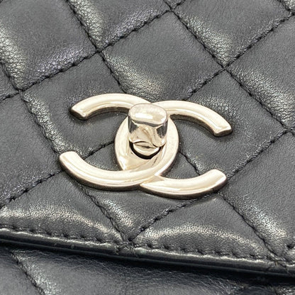 CHANEL Matelasse COCO Mark SilverHardware Shoulder Bag Calf Ladies [Used]