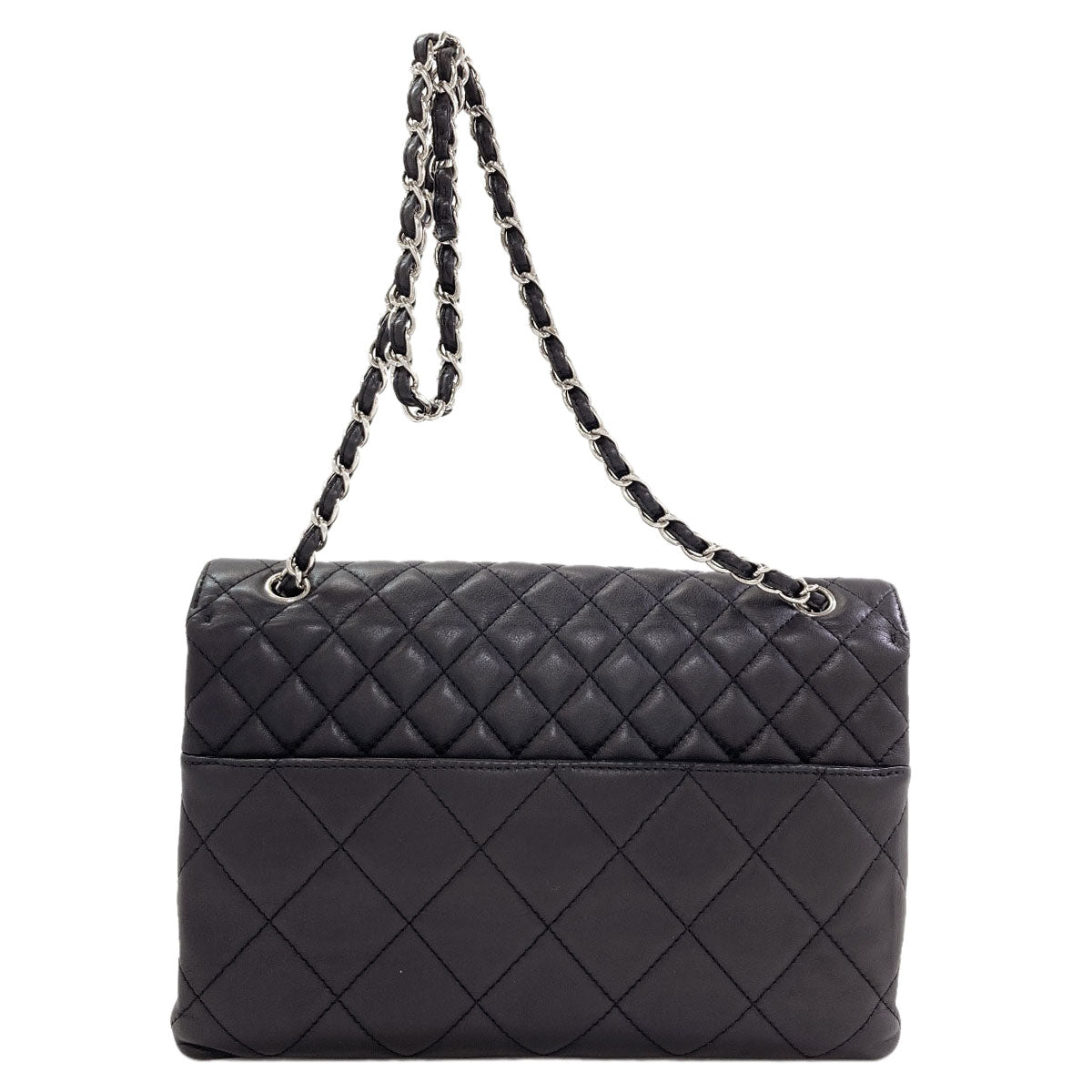 CHANEL Matelasse COCO Mark SilverHardware Shoulder Bag Calf Ladies [Used]