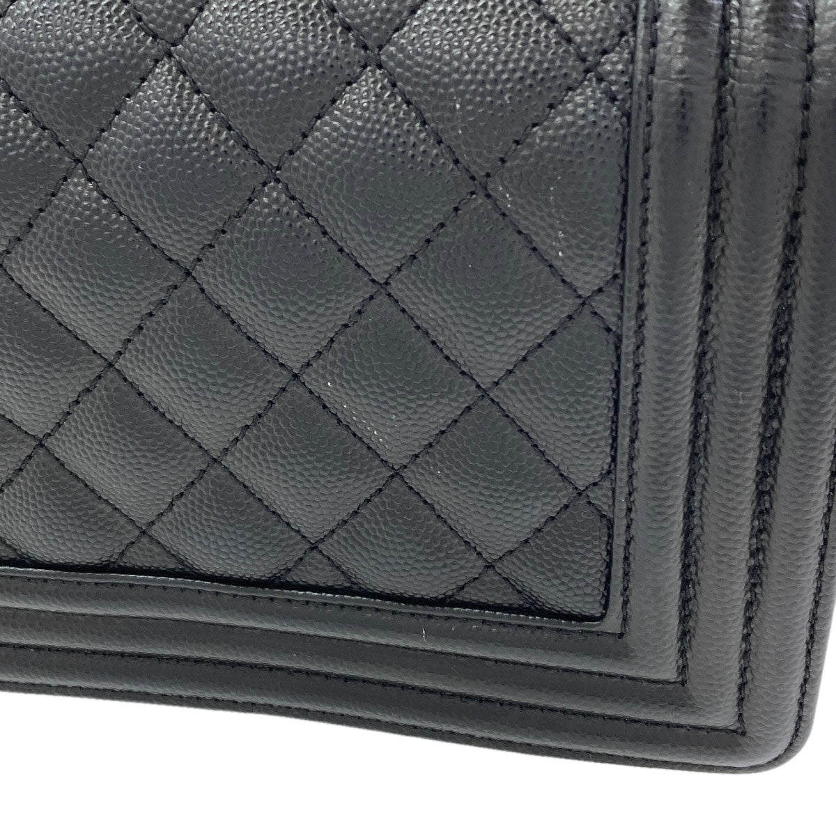 CHANEL Boy Chanel ChainShoulder GoldHardware Shoulder Bag Grained Calfskin Skin Ladies [Used]