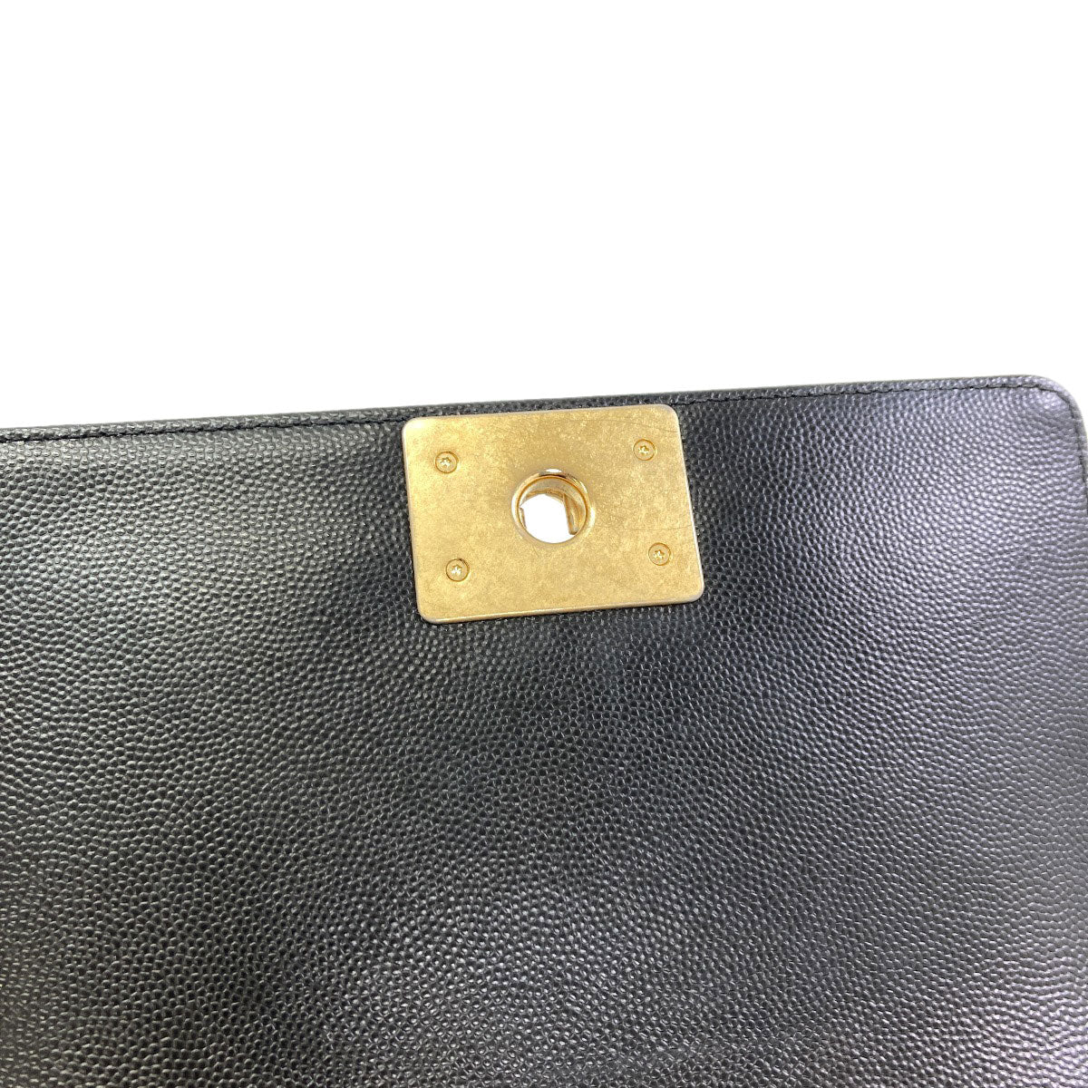 CHANEL Boy Chanel ChainShoulder GoldHardware Shoulder Bag Grained Calfskin Skin Ladies [Used]