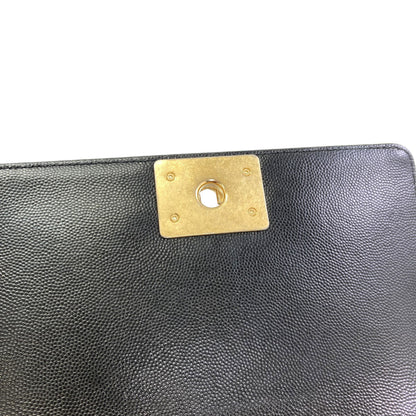 CHANEL Boy Chanel ChainShoulder GoldHardware Shoulder Bag Grained Calfskin Skin Ladies [Used]