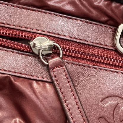 CHANEL A48610 Cococoon PM SilverHardware Handbag Nylon Ladies [Used]
