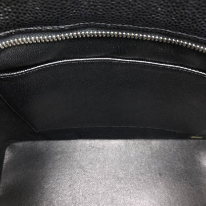 CHANEL Medallion SilverHardware Tote Bag Grained Calfskin Skin Ladies [Used]