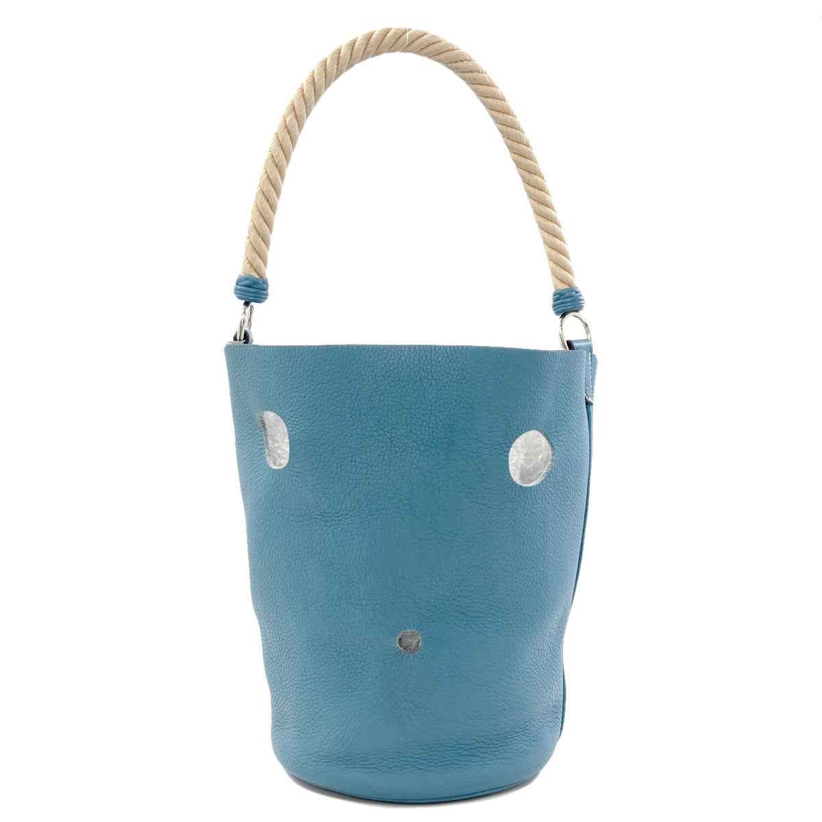 HERMES Manjoir MM Blue Jean SilverHardware Handbag Taurillon Clemence Ladies [Used]
