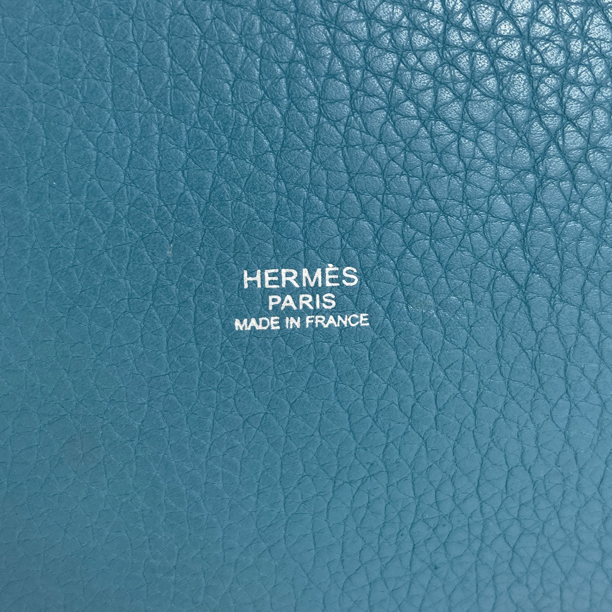 HERMES Manjoir MM Blue Jean SilverHardware Handbag Taurillon Clemence Ladies [Used]