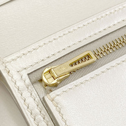 HERMES Bearn Compact GoldHardware Bifold Wallet with Coin Pocket Box calf Ladies [Used]