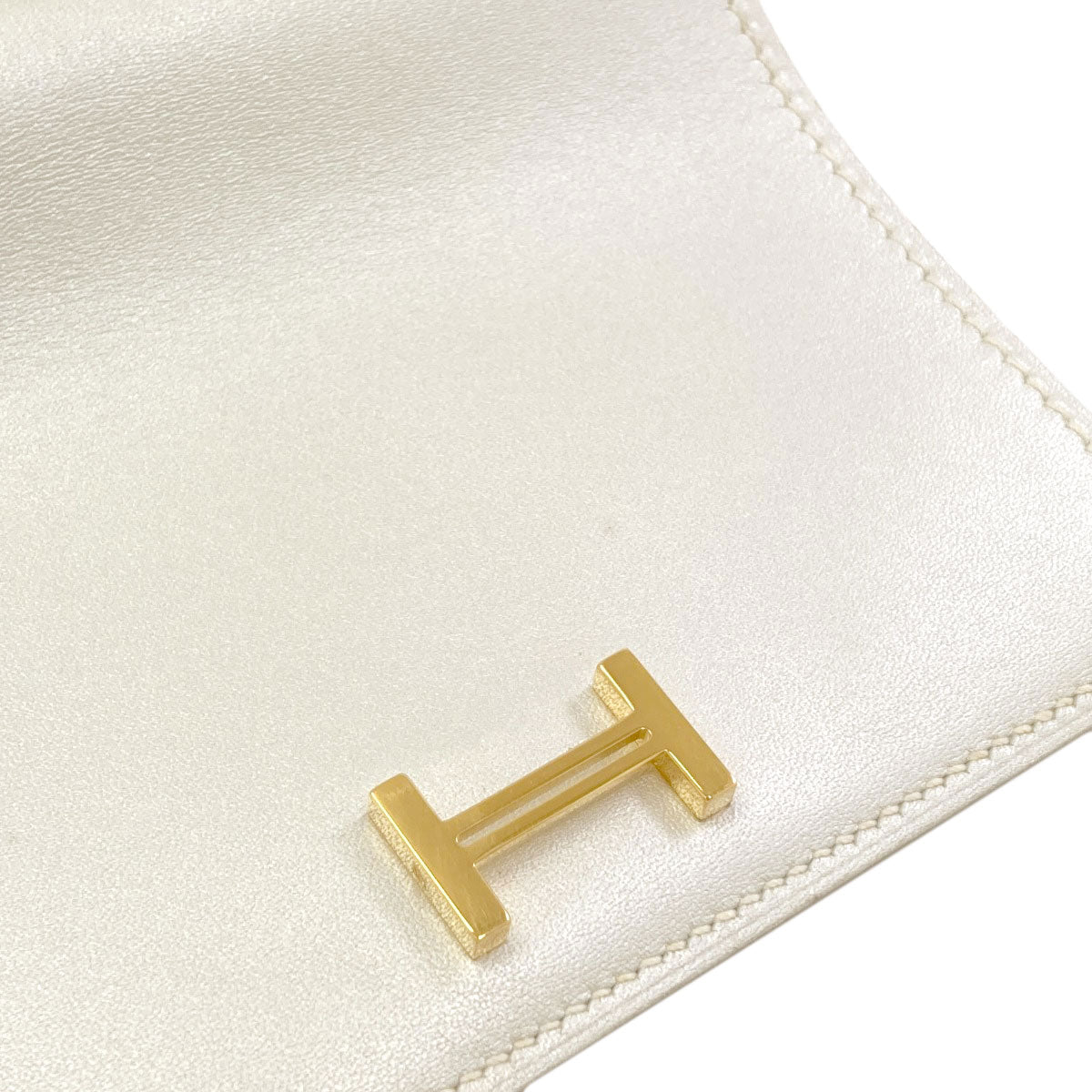 HERMES Bearn Compact GoldHardware Bifold Wallet with Coin Pocket Box calf Ladies [Used]