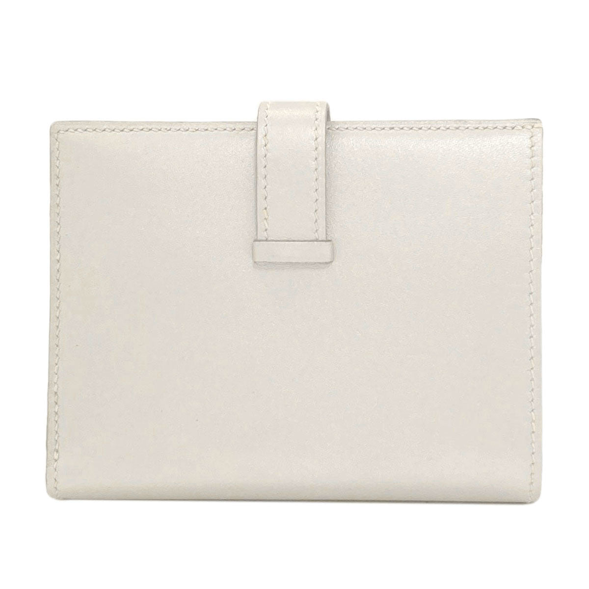 HERMES Bearn Compact GoldHardware Bifold Wallet with Coin Pocket Box calf Ladies [Used]