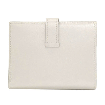 HERMES Bearn Compact GoldHardware Bifold Wallet with Coin Pocket Box calf Ladies [Used]