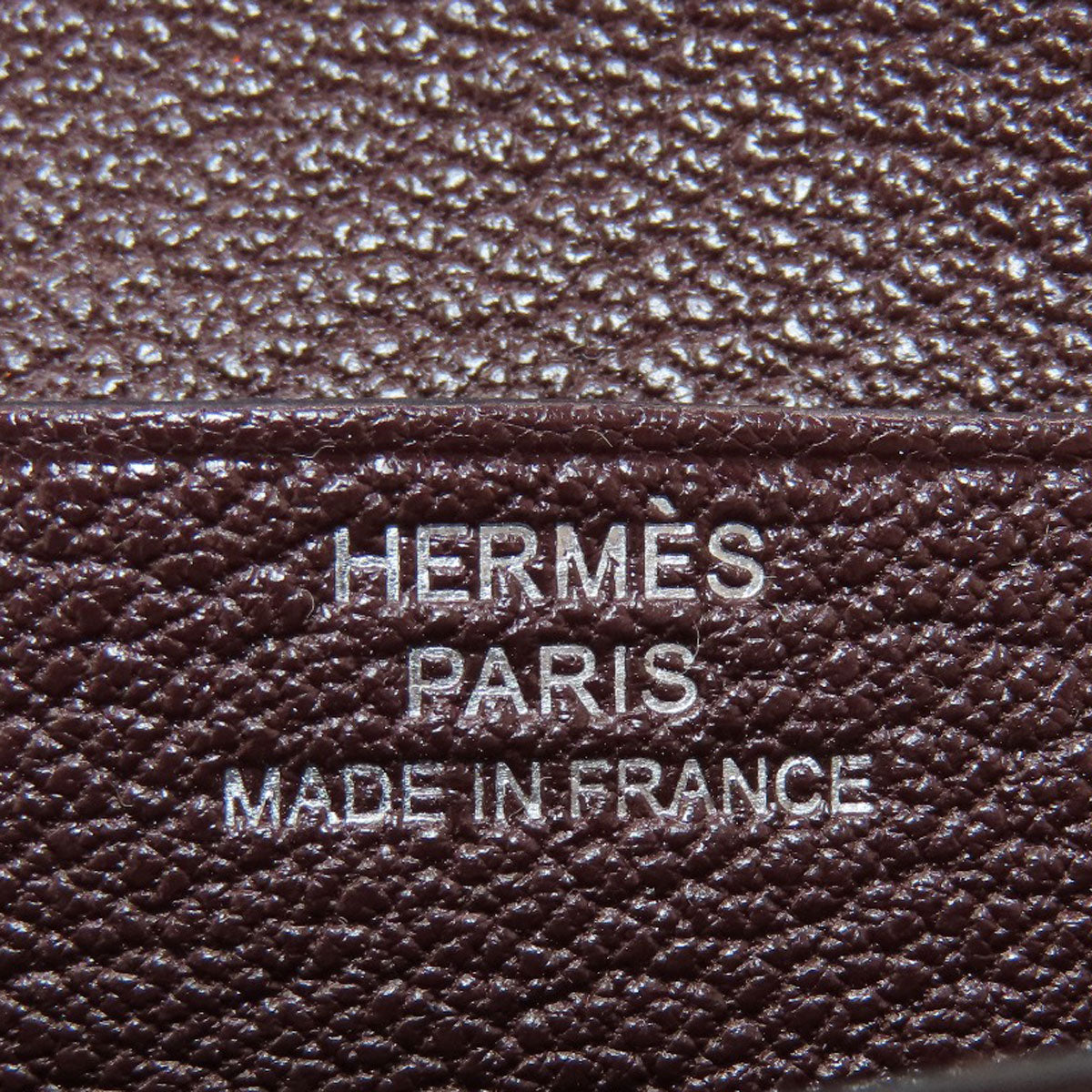 HERMES Bearn Compact SilverHardware Bifold Wallet with Coin Pocket Chevre Ladies [Used]
