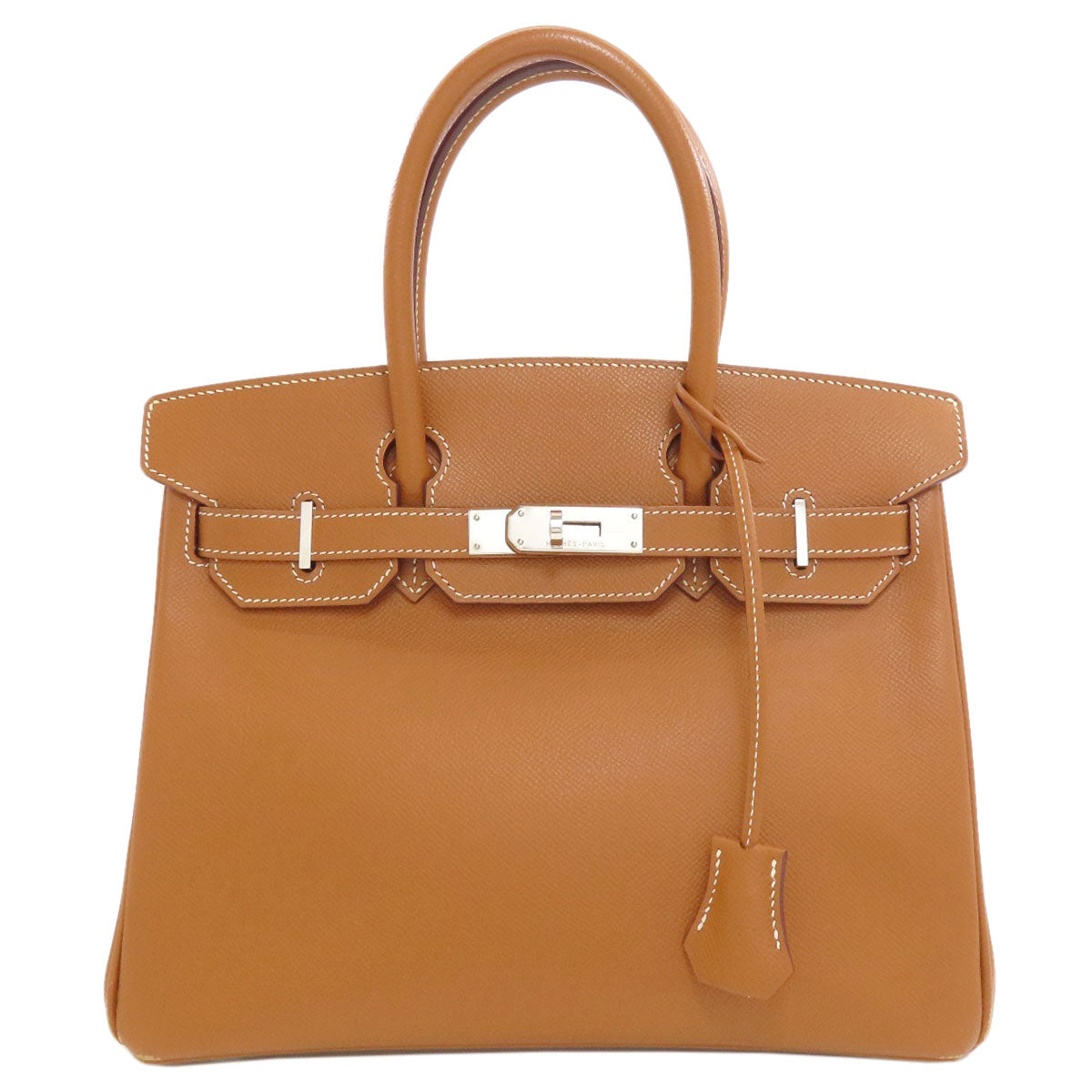 HERMES Birkin 30 Gold Silver Hardware Handbag Epsom Ladies [Used]