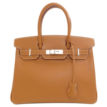 HERMES Birkin 30 Gold Silver Hardware Handbag Epsom Ladies [Used]