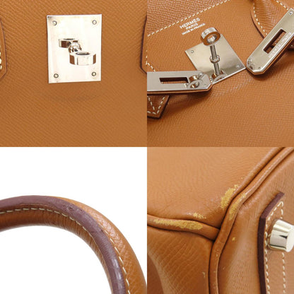 HERMES Birkin 30 Gold Silver Hardware Handbag Epsom Ladies [Used]