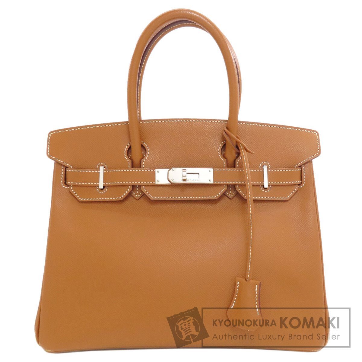 HERMES Birkin 30 Gold Silver Hardware Handbag Epsom Ladies [Used]