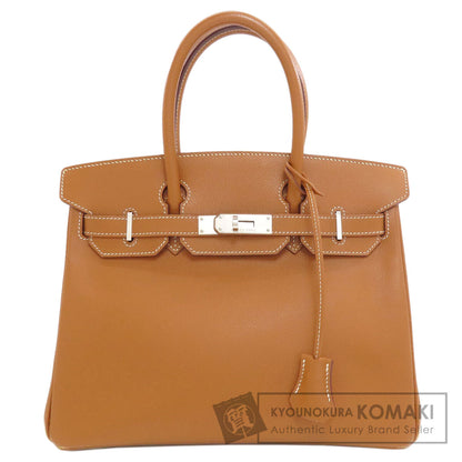 HERMES Birkin 30 Gold Silver Hardware Handbag Epsom Ladies [Used]